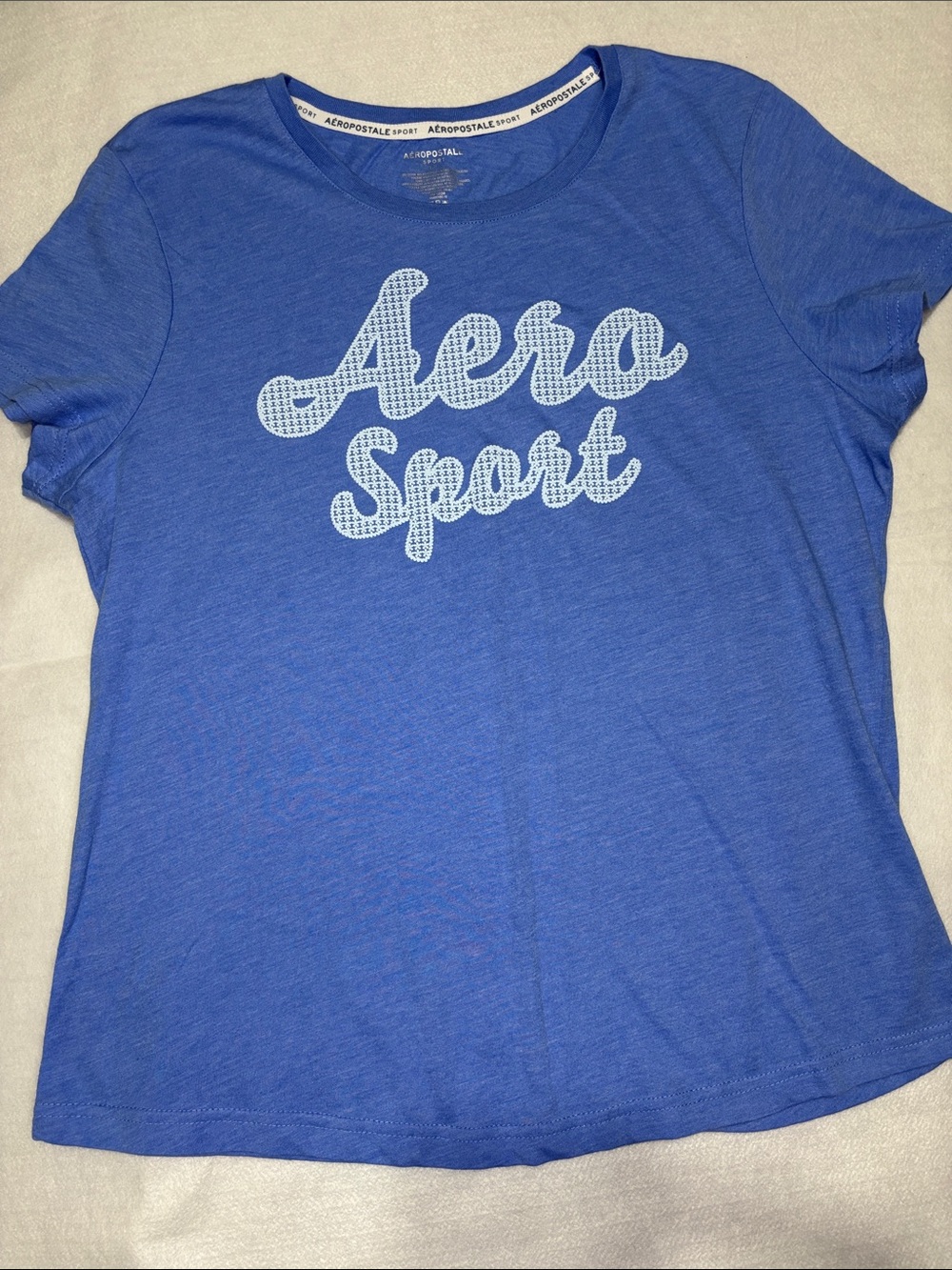 Aeropostale Blue Short-Sleeve 'Aero Sport' Graphic Tee Size Large